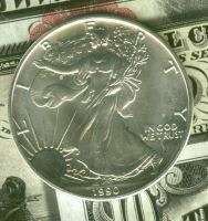 Us Coins Bu Gem Silver Eagle Dollar 1990 &Stamp Fr Sh  