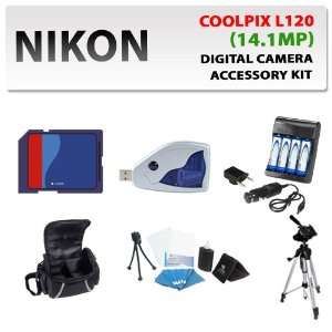  Nikon Coolpix L120 Digital Camera Camera Accessory Kit 