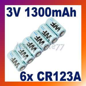 6X CR123A 3.0V 17335 Lithium Battery for Camera Torch  