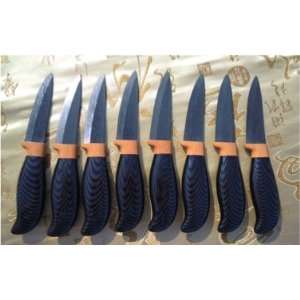 Set of 8 Damas Ceramic Knives 21 Cm ; Black Blade  Kitchen 