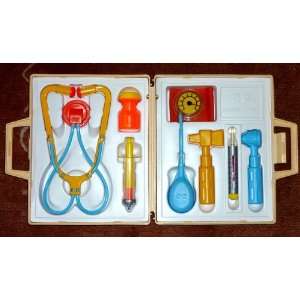  Vintage 1977 Fisher Price Toy Medical Kit Orange Toys 