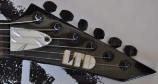 ESP LTD Explorer EX 351D Guitar in Black with Aluminum Plate. Made in 
