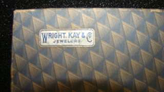 Vintage Wright, Kay & Co Jewelers Advertising Gift Jewelry Box  