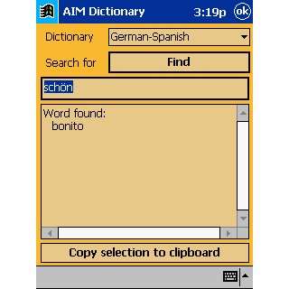  DictionarySpanish German Software