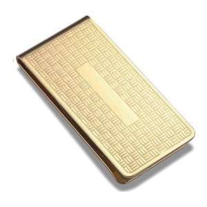  Gold Waffle Pattern Metal Plated Money Clip: Everything 