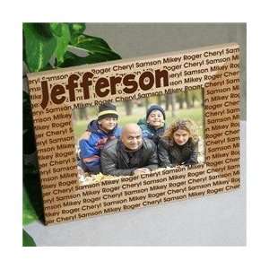 Family Name Personalized Wood Picture Frame 