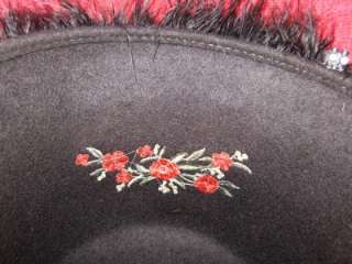 JUST FOR YOU~AMAZING BLACK FEATHER HAT W/RHINESTONES  