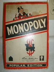 1954 Monopoly Board Game BOX for Popular Edition  