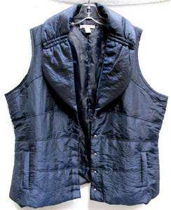   Creek Iridescent Ruched Shawl Collared Quilted Vest   COLORS  