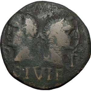   AGRIPPA 20BC Nemasus Gaul Authentic Ancient Roman Coin Big CROCODILE
