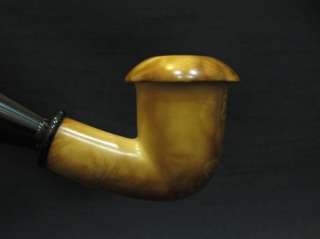 CALABASH Meerschaum Pipe BURNT ART Tobacco Smoking Pipes Gift CASE 