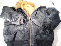 PJ MARK Black Puff Flight Jacket Nylon Mens XXL 2 XL  