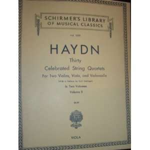   Haydn Thirty Celebrated String Quartets (Viola, Volume II): Haydn