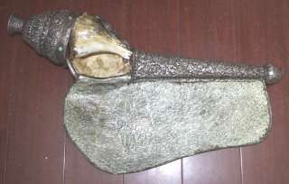   Silver Chank/Shankha Conch Shell Trumpet Horn     Museum Quality