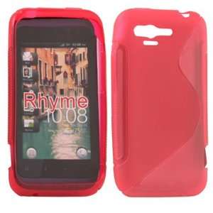   line Wave TPU Hybrid Gel Silicone Rubber Skin Case Cover for HTC RHYME