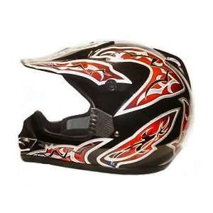  Motocross MX Dirt Bike ATV Red Pattern Motorcycle Helmet 