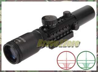 Tasco 2 6x28 Tri Rail Red Green Mil Dot Rifle Scope  