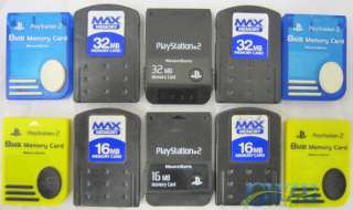 10 MEMORY CARDS LOT for Sony PS2 PlayStation 2 MagicGate Max Memory (8 