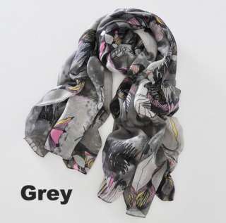 6Colors Ink Flower fashion womens beautiful scarf wrap  