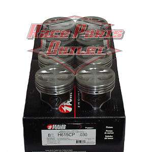 New Speed Pro Chevy SBC 400 Pistons Dish Top .30 Over  