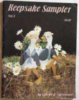 Keepsake Sampler Wood Craft Paint Pattern Book Geese  