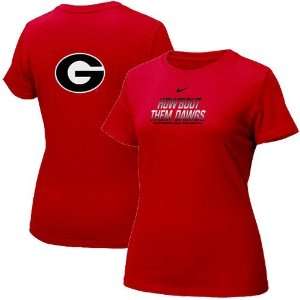   : Nike Georgia Bulldogs Red Ladies Uniform T shirt: Sports & Outdoors