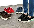 Colors Womens Lace Up Wedge Creeper Platform Suede Shoes PS013 items 