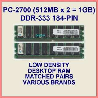   DDR LOW DENSITY RAM MEMORY KIT DELL DIMENSION 2400 4600 8300  