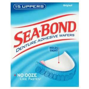    Sea Bond Denture Wafers   Uppers, 15 ct