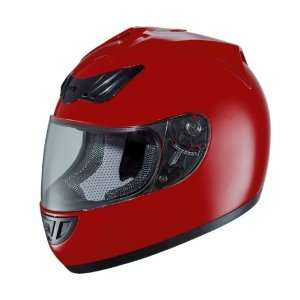  Hawk Solid Red Motorcycle Helmet: Automotive