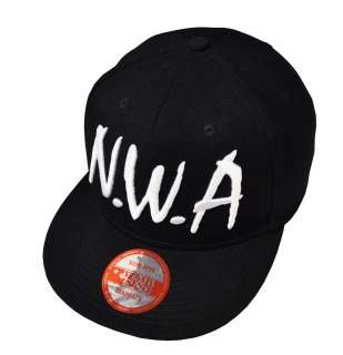NEW NWA Black Snap Back Retro Hip Hop Baseball Cap  