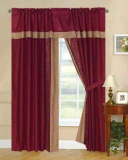  Bedding Burgundy Red Brown Embroidered Comforter Set Queen,Cal King 