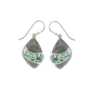  Abalone Mosaic & Sterling Silver Earrings: Boma Contemporary Sterling