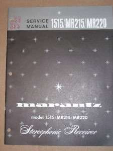 Marantz Service Manual~1515/MR215/MR220/1520 Receiver  