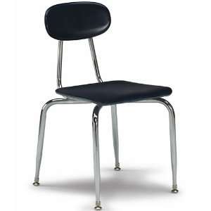   Viking Stacking Chair with Chrome Frame   Navy Chair: Office Products