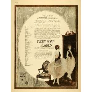  1920 Ad Procter Gamble Ivory Soap Flakes Laundry Detergent 