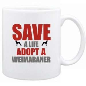    New  Save A Life , Adopt A Weimaraner  Mug Dog: Home & Kitchen