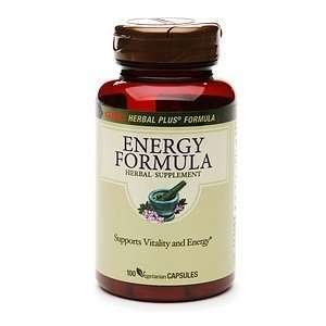  GNC Herbal Plus Energy Formula, Vegetarian Capsules, 100 