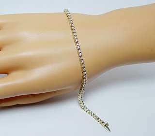   40ct Diamond Tennis Line Bracelet 14K Gold Estate Jewelry  