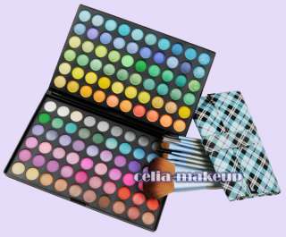 120 Mix Match Eyeshadow Palette 9pc brush set kit 11  