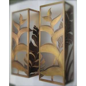  Heliconia Copper Wall Sconce (Right): Home Improvement