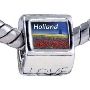 Pandora Style Bead Travel Holland Photo Love European Charm Beads Fits 