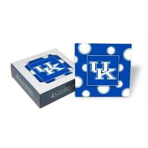  Kentucky Wildcats Set of 4 Polka Dot Coasters Sports 