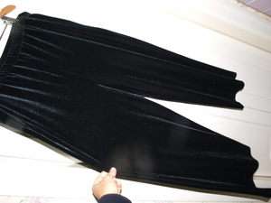 GERTIES BLACK VELVET ELASTIC WAIST BAND PANTS XL  