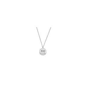   Accent X and O Pendant in Sterling Silver (8 Characters) ss/diamond