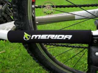   Black Cycling Bike Bicycle Chain Stay Protector Nylon Pad Merida Logo