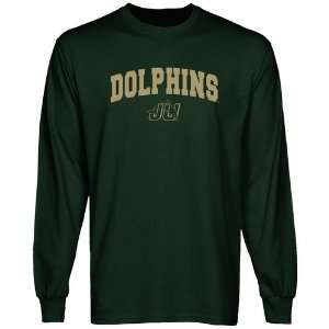  JU Dolphins Forest Green Logo Arch Long Sleeve T shirt 