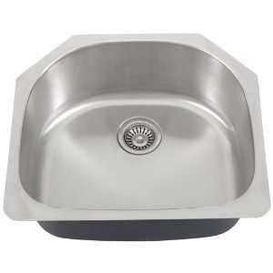 : Ticor Undermount 16 gauge Stainless Steel Single Bowl Kitchen Sink 