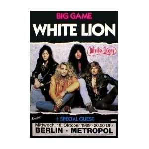 WHITE LION Big Game Tour 1989 Music Poster 
