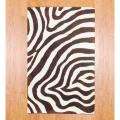 Indo Hand tufted Zebra print Brown/ Ivory Wool Rug (33 x 53) Today 